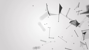 抽象丛黑白几何形状动画的3d模型21秒视频