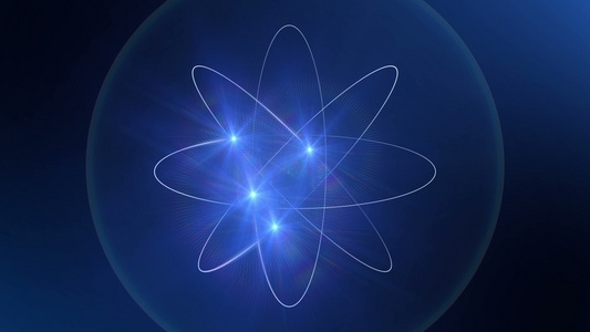 抽象原子模型圆形魔光视频