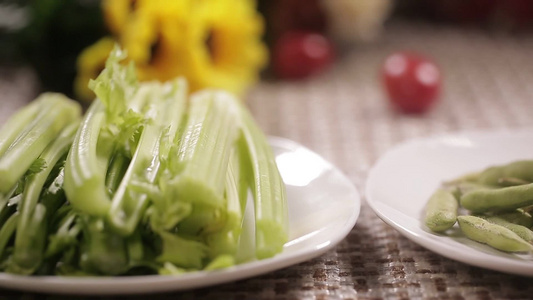 高纤维食材毛豆视频