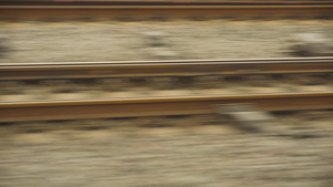 4k高速行驶的高铁铁轨 24秒视频
