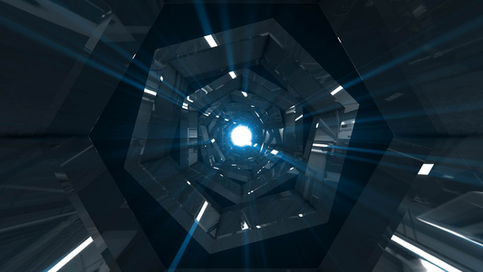 科技发光炫光三维隧道穿梭[3D立体]视频