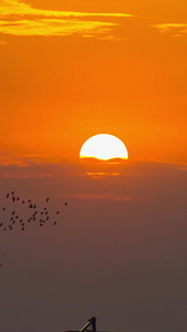 夕阳西下太阳特写延时视频艺术渲染视频