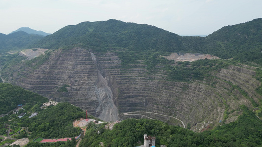 航拍湖北黄石国家矿山公园视频