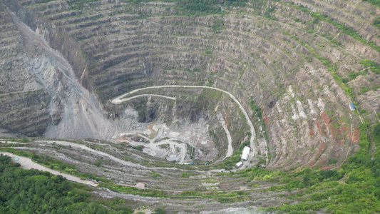 航拍湖北黄石国家矿山公园视频