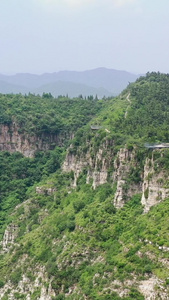 夏季的仰天山山峰及森林航拍视频自然风光视频