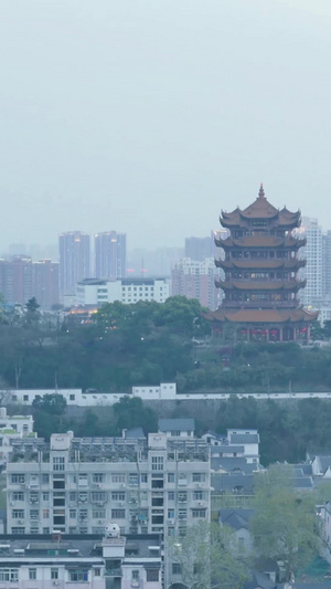 【旅游宣传片】湖北黄鹤楼夜景合集地标城市102秒视频