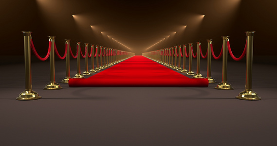 红色地毯带阿尔法面罩的滚动动画视频