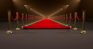 红色地毯带阿尔法面罩的滚动动画14秒视频