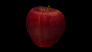 在黑色背景04上旋转美味的红苹果13秒视频