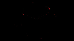 动态红色冲击波或霓虹色火波动画在黑色背景上以全108010秒视频