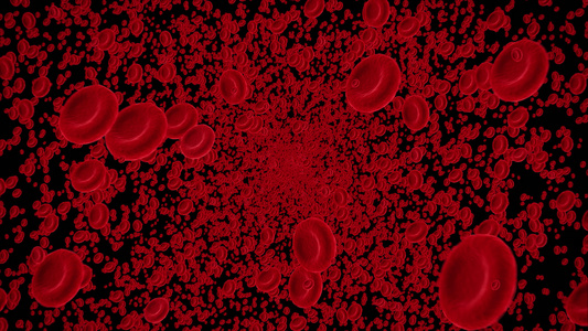 人体血管内血流细胞阿尔法渠道视频