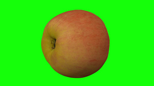 绿背景的fuji苹果旋转0212秒视频