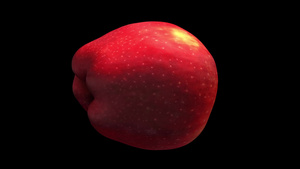 黑色背景上旋转美味的红苹果12秒视频