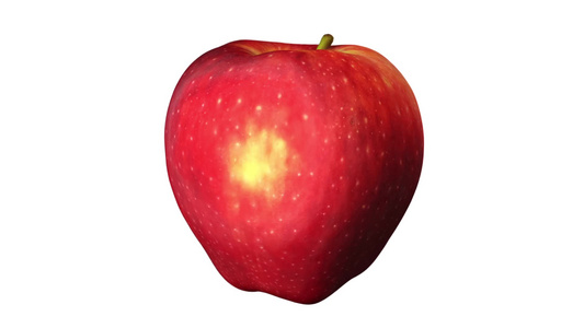 在白色背景1上旋转美味的红苹果视频