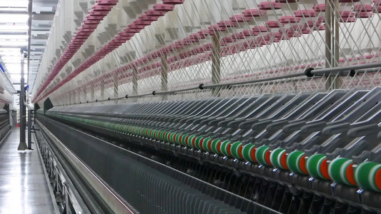 一家纺织厂的线条视频