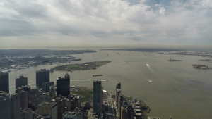 来自一家世界贸易中心观测站的全景观新纽约17秒视频