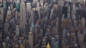 曼哈顿市中心城市景色美国联合州空中10秒视频