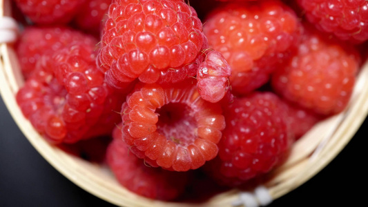 【镜头合集】树莓蔓越莓浆果水果美食视频
