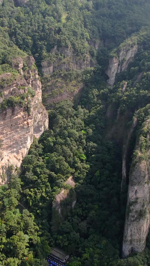 航拍5A景区雁荡山灵岩景观区展旗峰视频旅游景点44秒视频