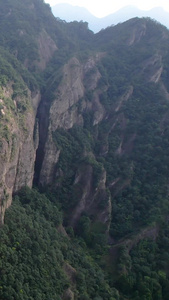 航拍5A景区雁荡山灵岩景观区展旗峰视频自然风光视频