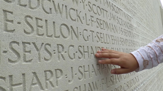 一名女孩向阵亡士兵致敬加拿大国家纪念馆canadian视频