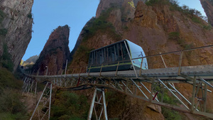黄山景区著名景点西海大峡谷网红小火车与峡谷全景视频合集75秒视频