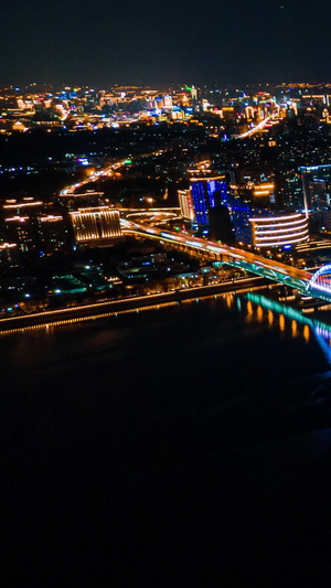 航拍震撼延时杭州城市大景复兴大桥10秒视频