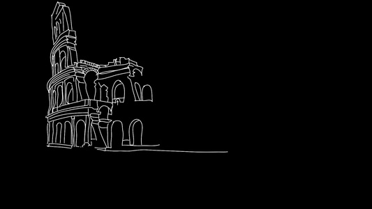 城市大纲动画手画草图视频