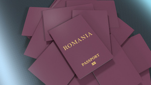 制作罗马尼亚旅行护照的艺术家10秒视频