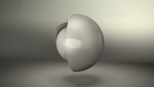 白半球3D 投影的旋转视频