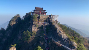 佛教圣地九华山景区景点天台寺视频合集61秒视频