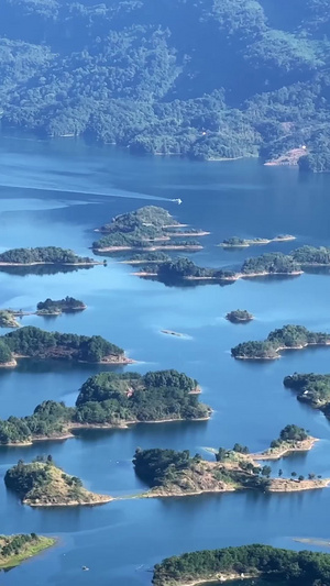 湖北4A级景区仙岛湖生态环境小岛旅游度假素材旅游素材57秒视频