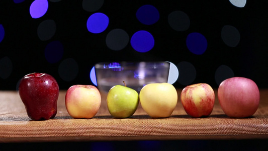 各种颜色的苹果 视频