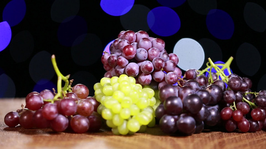 各种颜色不同品种的葡萄 视频
