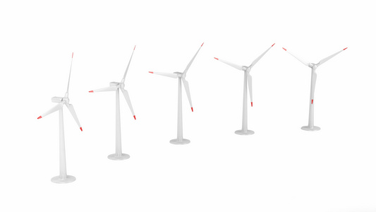 风力发电机3d模型视频