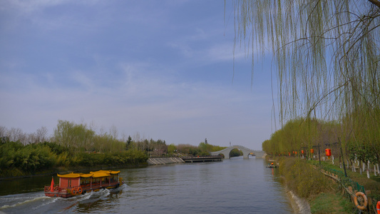 西安汉城湖风景区实拍素材视频
