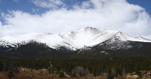 彩色中美丽的雪山21秒视频