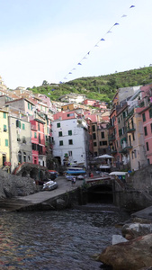 意大利著名旅游景点五渔村里奥马焦雷渔村延时视频旅游经典视频
