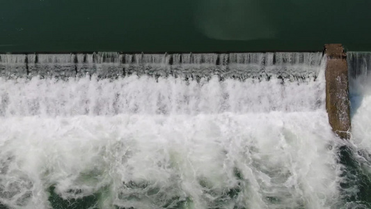 河流瀑布流水水花飞溅视频