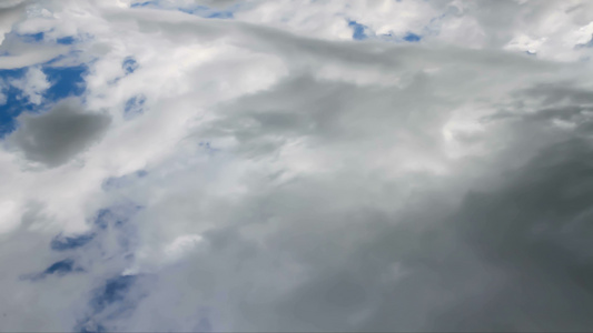 空中飞机内天空的视图视频