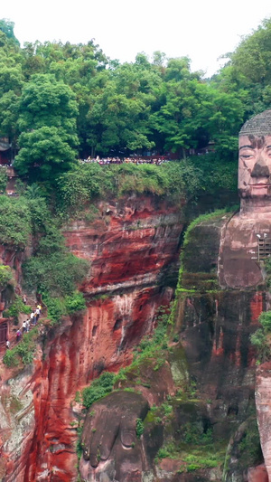 实拍乐山大佛美景5A景区21秒视频