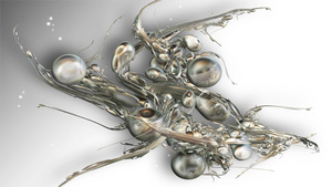 银球以优雅的抽象装饰品旋转7秒视频