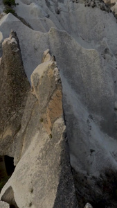 航拍土耳其卡帕多奇亚月球岩石合集视频