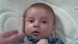 蓝眼睛的新生儿肖像9秒视频