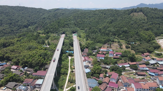 航拍民居住宅视频