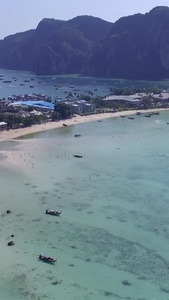 泰国皮皮岛全景航拍海岛旅游视频