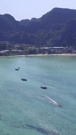 泰国皮皮岛全景航拍海岛旅游19秒视频