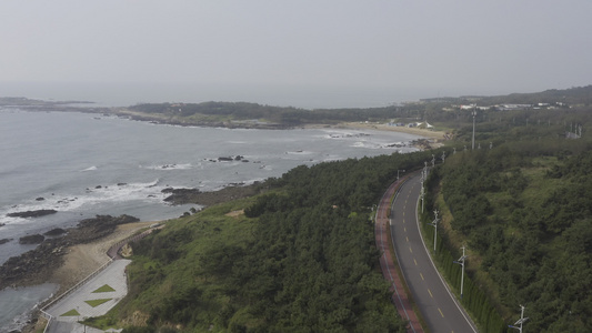 海岸线海边航拍[航摄]视频