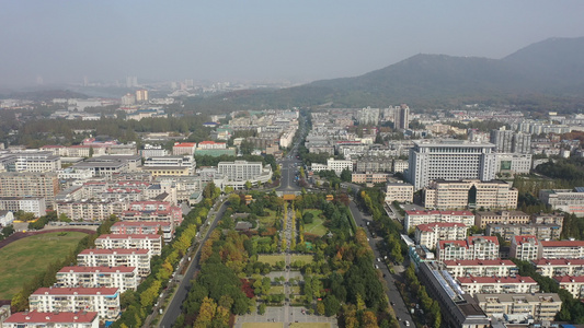 航拍中国江苏南京故宫宫城核心区遗址午朝门公园视频