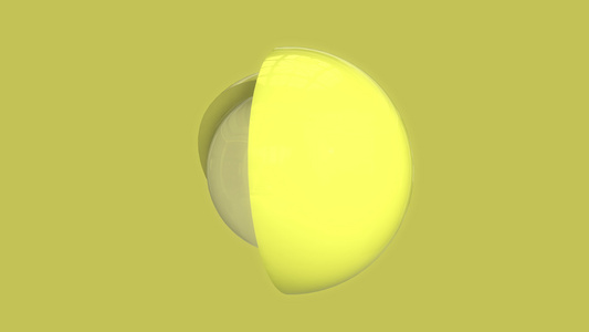 黄商业背景无缝循环的抽象球体动画视频